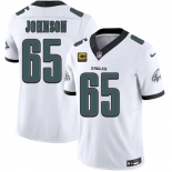 Men's Philadelphia Eagles #65 Lane Johnson White 2026 F.U.S.E. 4-Star C Patch Vapor Untouchable Limited Football Stitched Jersey Men's Philadelphia Eagles #65 Lane Johnson White 2026 F.U.S.E. 4-Star C Patch Vapor Untouchable Limited Football Stitched Jersey