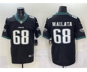 Men's Philadelphia Eagles #68 Jordan Mailata Black 2024 New Vapor Untouchable Limited Football Stitched Jersey
