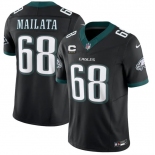 Men's Philadelphia Eagles #68 Jordan Mailata Black 2026 F.U.S.E. 3-Star C Patch Vapor Untouchable Throwback Limited Football Stitched Jersey