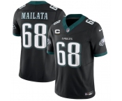 Men's Philadelphia Eagles #68 Jordan Mailata Black 2026 F.U.S.E. 3-Star C Patch Vapor Untouchable Throwback Limited Football Stitched Jersey Men's Philadelphia Eagles #68 Jordan Mailata Black 2026 F.U.S.E. 3-Star C Patch Vapor Untouchable Throwback Limited Football Stitched Jersey