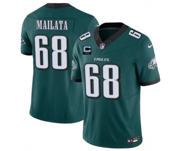 Men's Philadelphia Eagles #68 Jordan Mailata Green 2025 F.U.S.E. With 2-Star C Patch Vapor Untouchable Limited Stitched Football Jersey