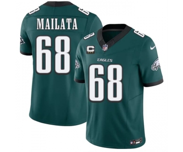 Men's Philadelphia Eagles #68 Jordan Mailata Green 2026 F.U.S.E. 3-Star C Patch Vapor Untouchable Limited Football Stitched Jersey