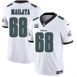 Men's Philadelphia Eagles #68 Jordan Mailata White 2026 F.U.S.E. 3-Star C Patch Vapor Untouchable Limited Football Stitched Jersey Men's Philadelphia Eagles #68 Jordan Mailata White 2026 F.U.S.E. 3-Star C Patch Vapor Untouchable Limited Football Stitched Jersey