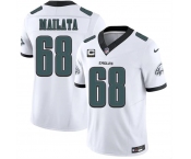 Men's Philadelphia Eagles #68 Jordan Mailata White 2026 F.U.S.E. 3-Star C Patch Vapor Untouchable Limited Football Stitched Jersey Men's Philadelphia Eagles #68 Jordan Mailata White 2026 F.U.S.E. 3-Star C Patch Vapor Untouchable Limited Football Stitched Jersey