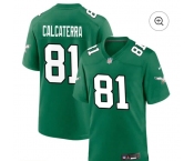Men's Philadelphia Eagles #81 Grant Calcaterra Limited Kelly Green Vapor Jersey