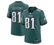 Men's Philadelphia Eagles #81 Grant Calcaterra Midnight Green Vapor Stitched Nike Limited Jersey