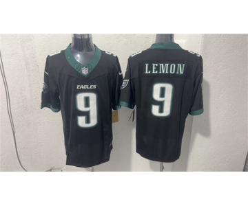 Men's Philadelphia Eagles #9 Makai Lemon Black 2026 F.U.S.E. Draft Vapor Untouchable Limited Football Stitched Jersey