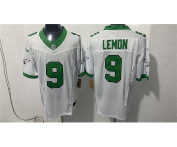 Men's Philadelphia Eagles #9 Makai Lemon White 2026 Draft F.U.S.E Vapor Untouchable Limited Football Stitched Jersey