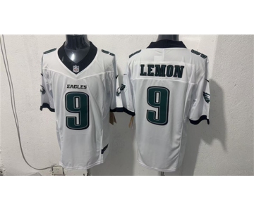 Men's Philadelphia Eagles #9 Makai Lemon White 2026 F.U.S.E. Draft Vapor Untouchable Limited Football Stitched Jersey