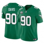 Men's Philadelphia Eagles #90 Jordan Davis Kelly Green 2026 F.U.S.E. 1-Star C Patch Throwback Vapor Untouchable Limited Football Stitched Jersey Men's Philadelphia Eagles #90 Jordan Davis Kelly Green 2026 F.U.S.E. 1-Star C Patch Throwback Vapor Untouchable Limited Football Stitched Jersey