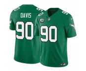 Men's Philadelphia Eagles #90 Jordan Davis Kelly Green 2026 F.U.S.E. 1-Star C Patch Throwback Vapor Untouchable Limited Football Stitched Jersey Men's Philadelphia Eagles #90 Jordan Davis Kelly Green 2026 F.U.S.E. 1-Star C Patch Throwback Vapor Untouchable Limited Football Stitched Jersey