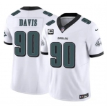 Men's Philadelphia Eagles #90 Jordan Davis White 2026 F.U.S.E. 1-Star C Patch Vapor Untouchable Limited Football Stitched Jersey Men's Philadelphia Eagles #90 Jordan Davis White 2026 F.U.S.E. 1-Star C Patch Vapor Untouchable Limited Football Stitched Jersey