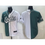 Men's Philadelphia Eagles Blank Green White Split Stitched Jersey Men's Philadelphia Eagles Blank Green White Split Stitched Jersey