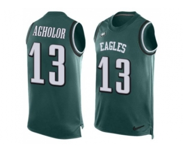 Nike Philadelphia Eagles #13 Nelson Agholor Midnight Green Team Color Men's Stitched NFL Limited Tank Top Jersey