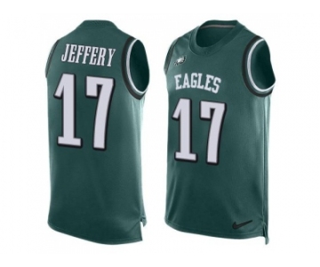 Nike Philadelphia Eagles #17 Alshon Jeffery Midnight Green Team Color Men's Stitched NFL Limited Tank Top Jersey