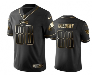 Philadelphia Eagles #88 Dallas Goedert Limited Black Golden Edition Football Jersey