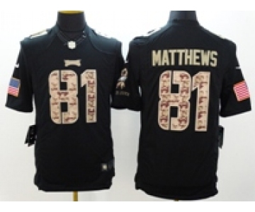 nike nfl jerseys philadelphia eagles #81 matthews salute to service black[nike Limited]
