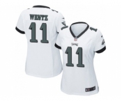 Women Nike Philadelphi Eagles #11 Carson Wentz White Stitched NFL Jersey[Wentz]