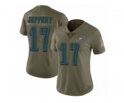 Women Nike Philadelphia Eagles #17 Alshon Jeffery Limited Olive 2017 Salute to Service NFL Jersey Women Nike Philadelphia Eagles #17 Alshon Jeffery Limited Olive 2017 Salute to Service NFL Jersey