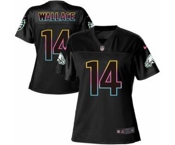 Women's Nike Philadelphia Eagles #14 Mike Wallace Game Black Fashion NFL Jersey