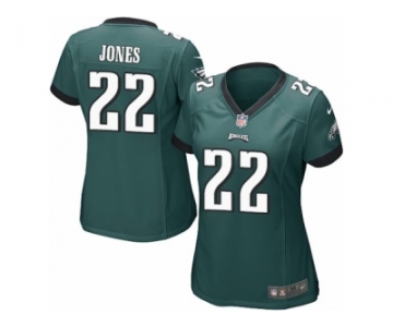 Women's Nike Philadelphia Eagles #22 Sidney Jones Game Midnight Green Team Color NFL Jersey