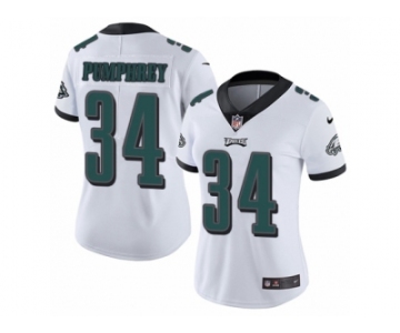 Women's Nike Philadelphia Eagles #34 Donnel Pumphrey Limited White NFL Jersey
