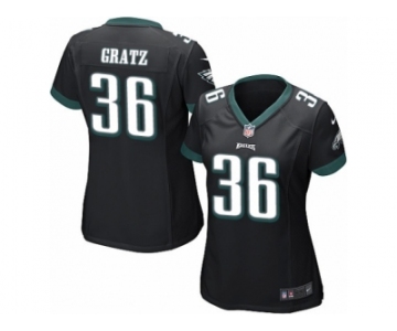 Women's Nike Philadelphia Eagles #36 Dwayne Gratz Limited Black Alternate NFL Jersey