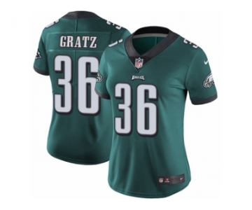 Women's Nike Philadelphia Eagles #36 Dwayne Gratz Vapor Untouchable Limited Midnight Green Team Color NFL Jersey