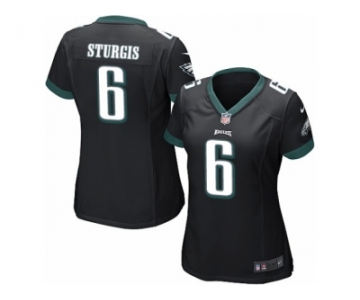 Women's Nike Philadelphia Eagles #6 Caleb Sturgis Game Black Alternate NFL Jersey
