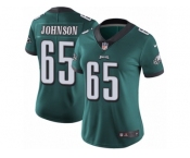Women's Nike Philadelphia Eagles #65 Lane Johnson Vapor Untouchable Limited Midnight Green Team Color NFL Jersey