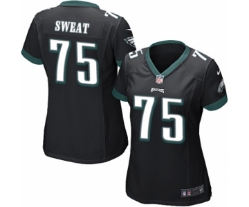 Women's Nike Philadelphia Eagles #75 Josh Sweat Game Black Alternate NFL Jersey
