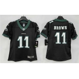 Women's Philadelphia Eagles #11 A. J. Brown Black New Vapor Untouchable Limited Football Stitched Jersey