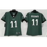 Women's Philadelphia Eagles #11 A. J. Brown Green New Vapor Untouchable Limited Football Stitched Jersey Women's Philadelphia Eagles #11 A. J. Brown Green New Vapor Untouchable Limited Football Stitched Jersey