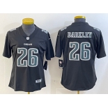 Women's Philadelphia Eagles #26 Saquon Barkley Black Fashion Vapor Untouchable Limited Football Stitched Jersey