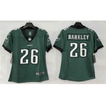 Women's Philadelphia Eagles #26 Saquon Barkley Green New Vapor Untouchable Limited Football Stitched Jersey Women's Philadelphia Eagles #26 Saquon Barkley Green New Vapor Untouchable Limited Football Stitched Jersey