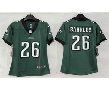 Women's Philadelphia Eagles #26 Saquon Barkley Green New Vapor Untouchable Limited Football Stitched Jersey