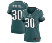 Womens Philadelphia Eagles #30 Jihaad Campbell Nike Midnight Green Limited Jersey.webp