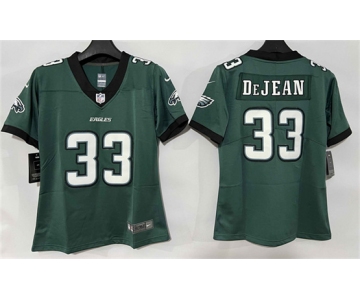 Women's Philadelphia Eagles #33 Cooper DeJean Green New Vapor Untouchable Limited Football Stitched Jersey