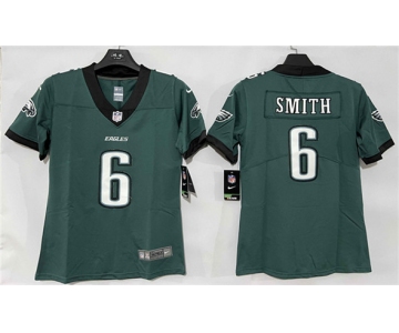 Women's Philadelphia Eagles #6 DeVonta Smith Green New Vapor Untouchable Limited Football Stitched Jersey