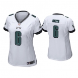 Women's Philadelphia Eagles #6 DeVonta Smith White Vapor Untouchable Limited Stitched Football Jersey Women's Philadelphia Eagles #6 DeVonta Smith White Vapor Untouchable Limited Stitched Football Jersey
