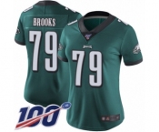 Women's Philadelphia Eagles #79 Brandon Brooks Midnight Green Team Color Vapor Untouchable Limited Player 100th Season Football Jersey