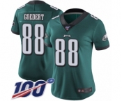 Women's Philadelphia Eagles #88 Dallas Goedert Midnight Green Team Color Vapor Untouchable Limited Player 100th Season Football Jersey
