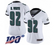Women's Philadelphia Eagles #92 Reggie White Vapor Untouchable Limited Player 100th Season Football Jersey