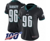 Women's Philadelphia Eagles #96 Derek Barnett Black Alternate Vapor Untouchable Limited Player 100th Season Football Jersey