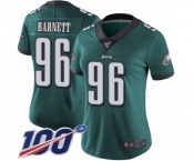 Women's Philadelphia Eagles #96 Derek Barnett Midnight Green Team Color Vapor Untouchable Limited Player 100th Season Football Jersey
