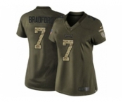 nike women nfl jerseys philadelphia eagles #7 bradford army green[nike Limited Salute To Service][bradford]