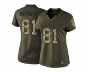 nike women nfl jerseys philadelphia eagles #81 matthews army green[nike Limited Salute To Service]