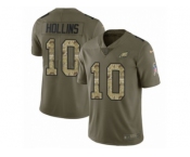 Youth Nike Philadelphia Eagles #10 Mack Hollins Limited Olive Camo 2017 Salute to Service NFL Jersey