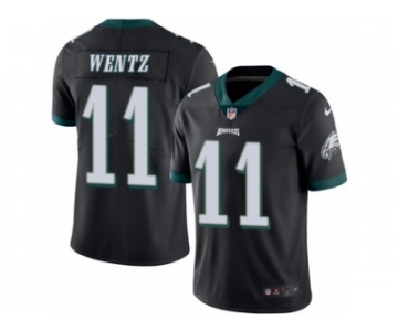 Youth Nike Philadelphia Eagles #11 Carson Wentz Limited Black Rush NFL Jersey