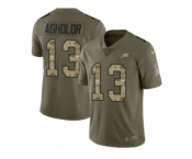 Youth Nike Philadelphia Eagles #13 Nelson Agholor Limited Olive Camo 2017 Salute to Service NFL Jersey